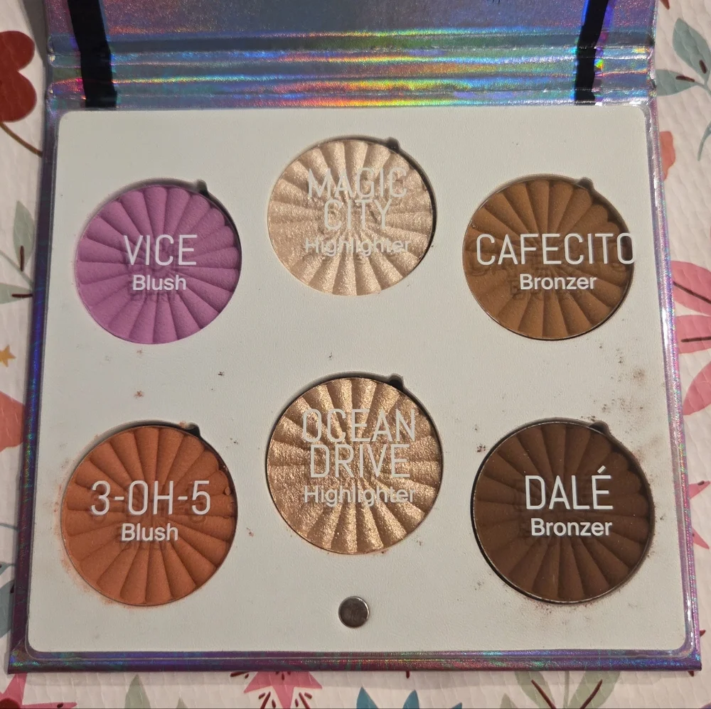 OFRA Mini Mix Face Palette Bienvenidos A Miami Highlighter Bronzer Blush Makeup